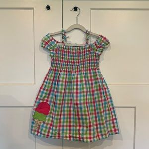 Gymboree Gingham Smocked Ice Cream Dress - like new!